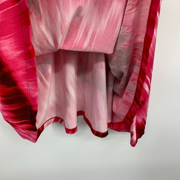 Maggy London Dress Pink Abstract Braided Halter Neck Sleeveless Tiered - Picture 6 of 10